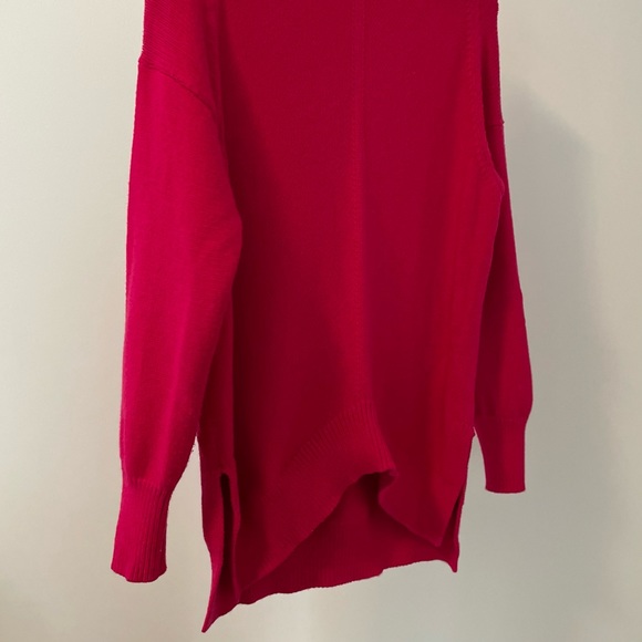 Anthropologie Maeve Hot Pink Crystal Tunic Turtleneck Sweater - Picture 5 of 12